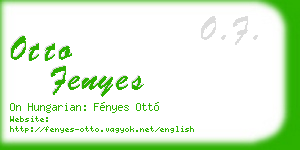 otto fenyes business card