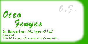 otto fenyes business card